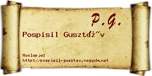 Pospisil Gusztáv névjegykártya
